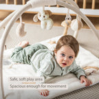 Nattou covor de jaoca 70x80 cm cu arcada 0m+ Teddy Off-white