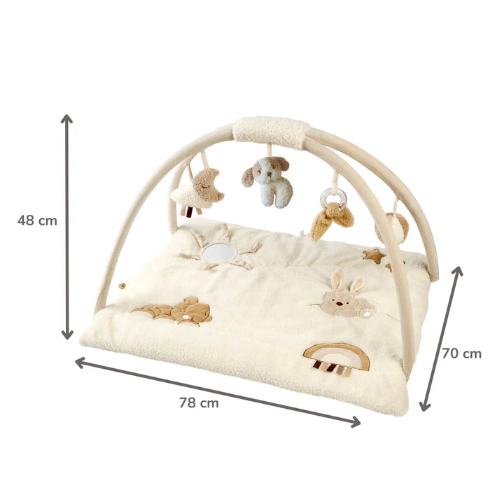 Nattou covor de jaoca 70x80 cm cu arcada 0m+ Teddy Off-white