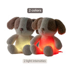 Nattou jucarie plus si lampa de veghe 25 cm 0m+ Teddy Dog Beige