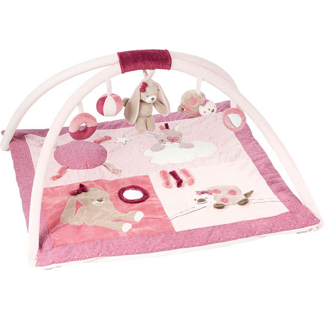 Nattou covor de joaca 90x90 cm pentru 0m+ Nina, Jade & Lili Imagine principală a produsului