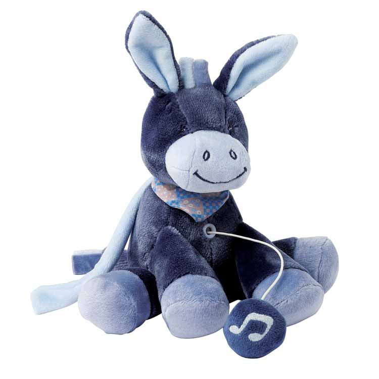 Nattou jucarie plus muzicala 24 cm pentru 0m+ Alex & Bibou - magarul Alex