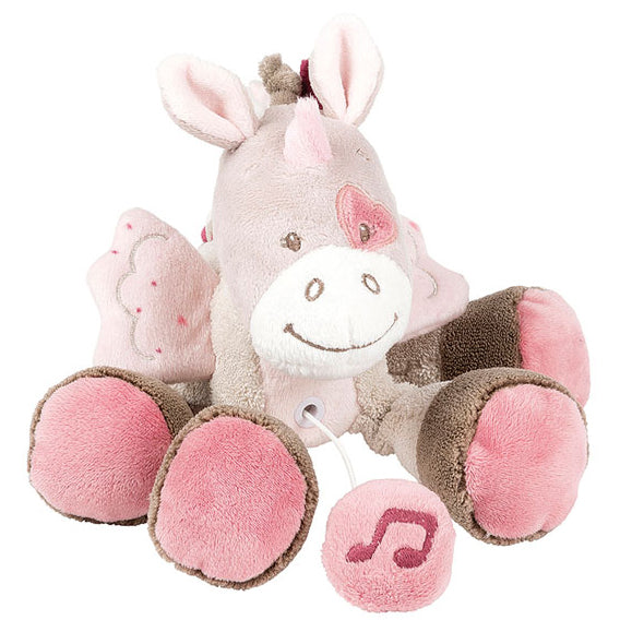 Nattou jucarie plus muzicala 24 cm pentru 0m+ Nina, Jade & Lili - unicornul Jade Imagine principală a produsului