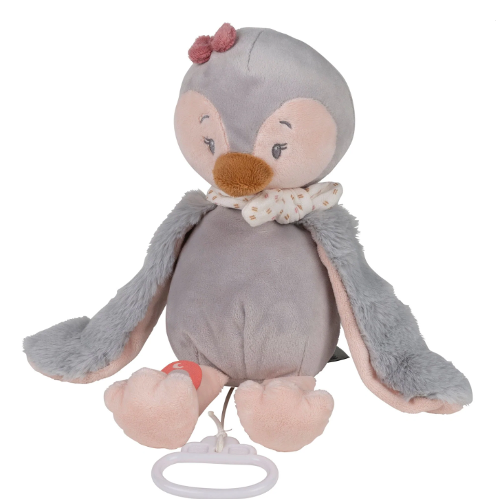 Nattou jucarie plus muzicala 30 cm pentru 0m+ Sasha & Pauline Pinguin Sasha