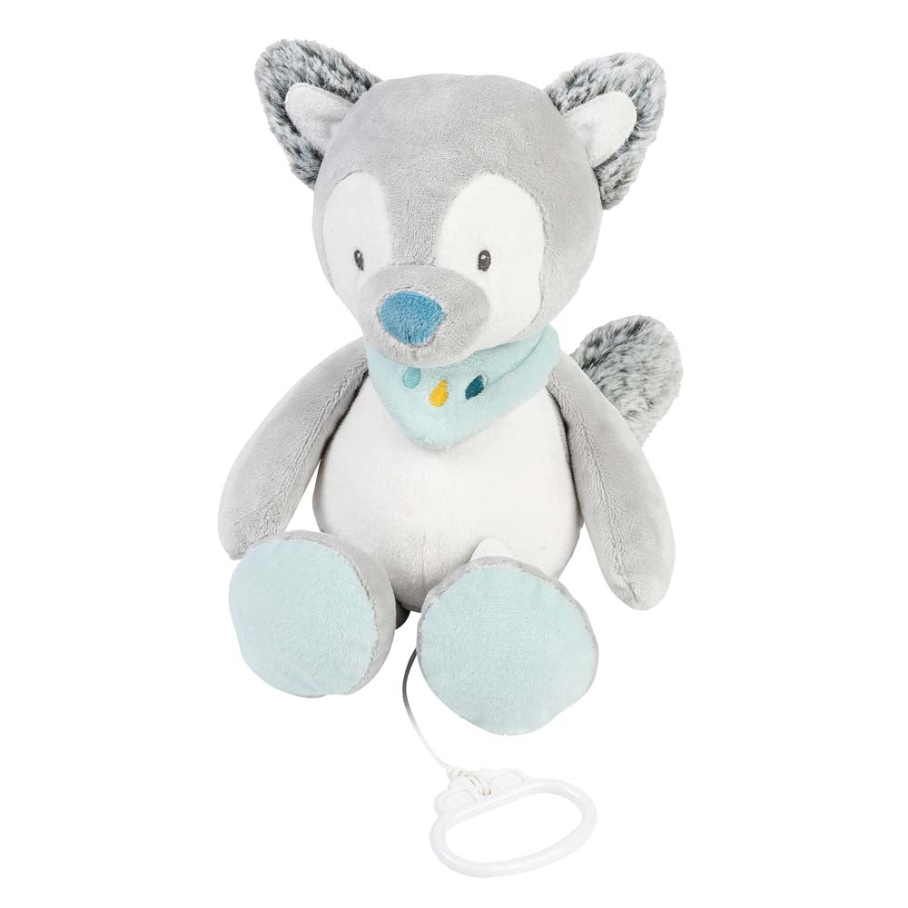 Nattou jucarie plus muzicala 30 cm Tim & Tiloo 0m+, Lupul Tiloo