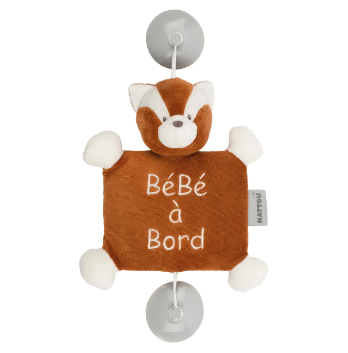 Nattou plus Baby On Board cu ventuza ,0m+, Boris & jungo Panda Boris
