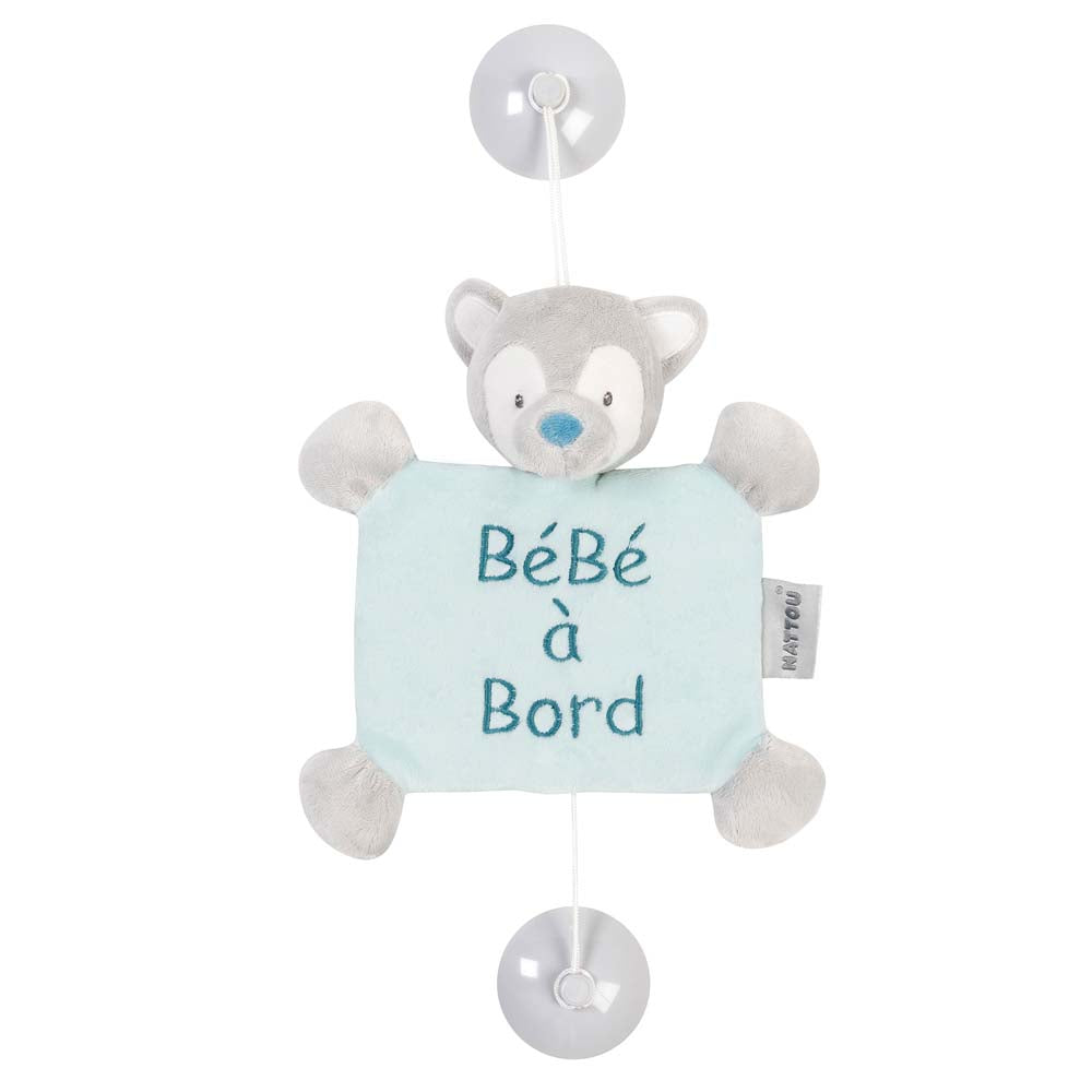 Nattou plus Baby On Board cu ventuza colectia Tim & Tiloo 0m+