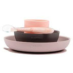 Nattou set masa 4 piese din silicon 4m+, Pink-Vanata 20600243 01