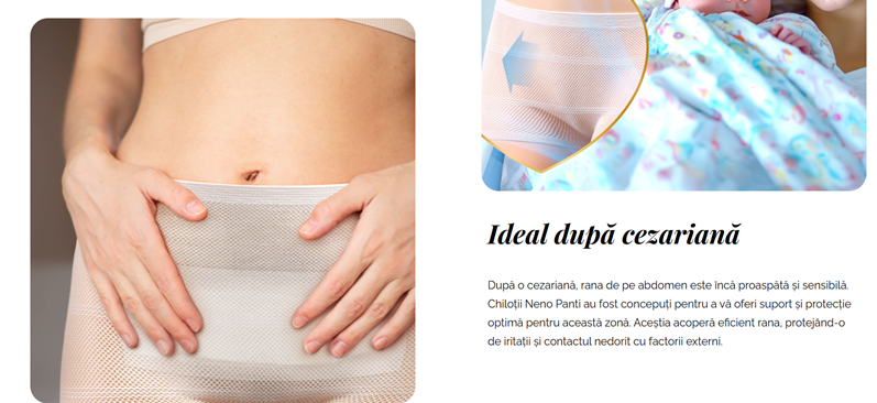 Neno Neno Panti chilot postnatal reutilizabil cu utilizare multipla 2 buc marime L