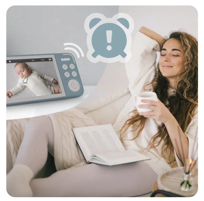 Neno Vedo Blue interfon digital pentru bebelusi cu receptor wireless