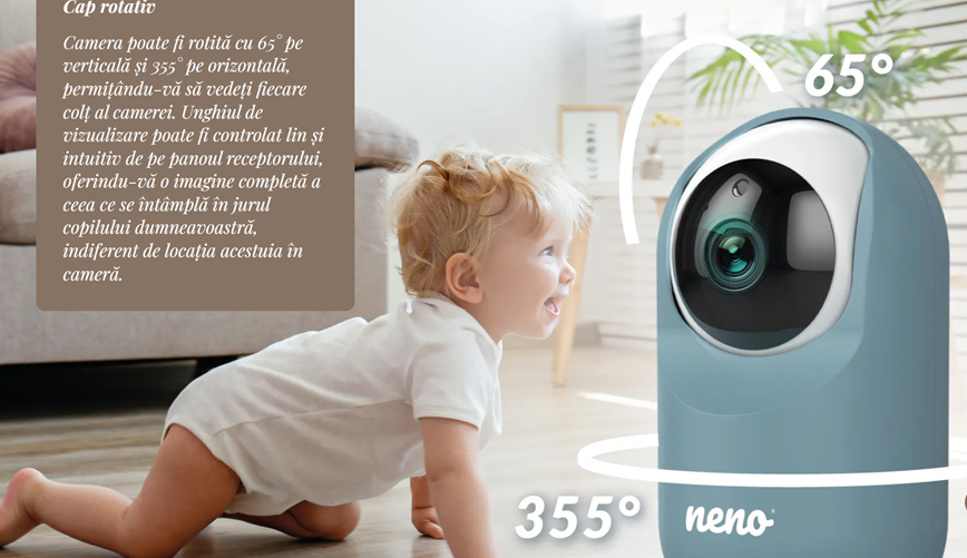 Neno Vedo Blue interfon digital pentru bebelusi cu receptor wireless