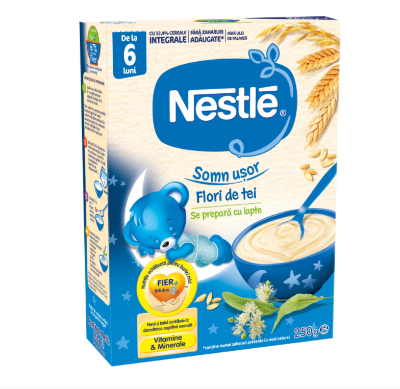 Nestle cereale somn usor cu flori de tei, 6 luni+, 250 g