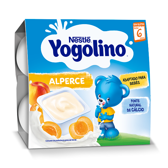 Nestle Yogolino  gustare cu caise 6 luni+, 4x100 g