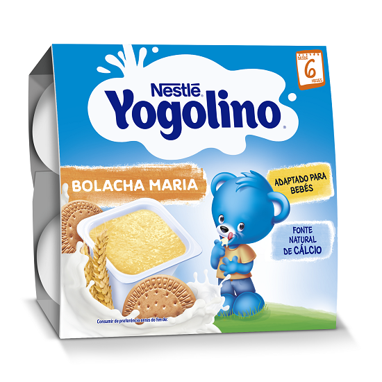 Nestle Yogolino gustare cu gris, lapte si biscuiti 6 luni+, 4x100 g