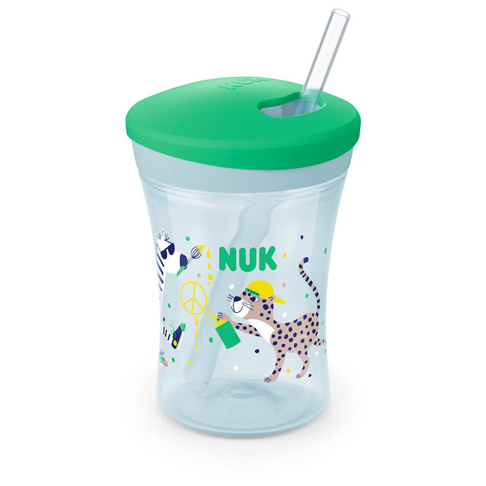 Nuk Action Cup cana de baut 230 ml pentru 12m+ verde