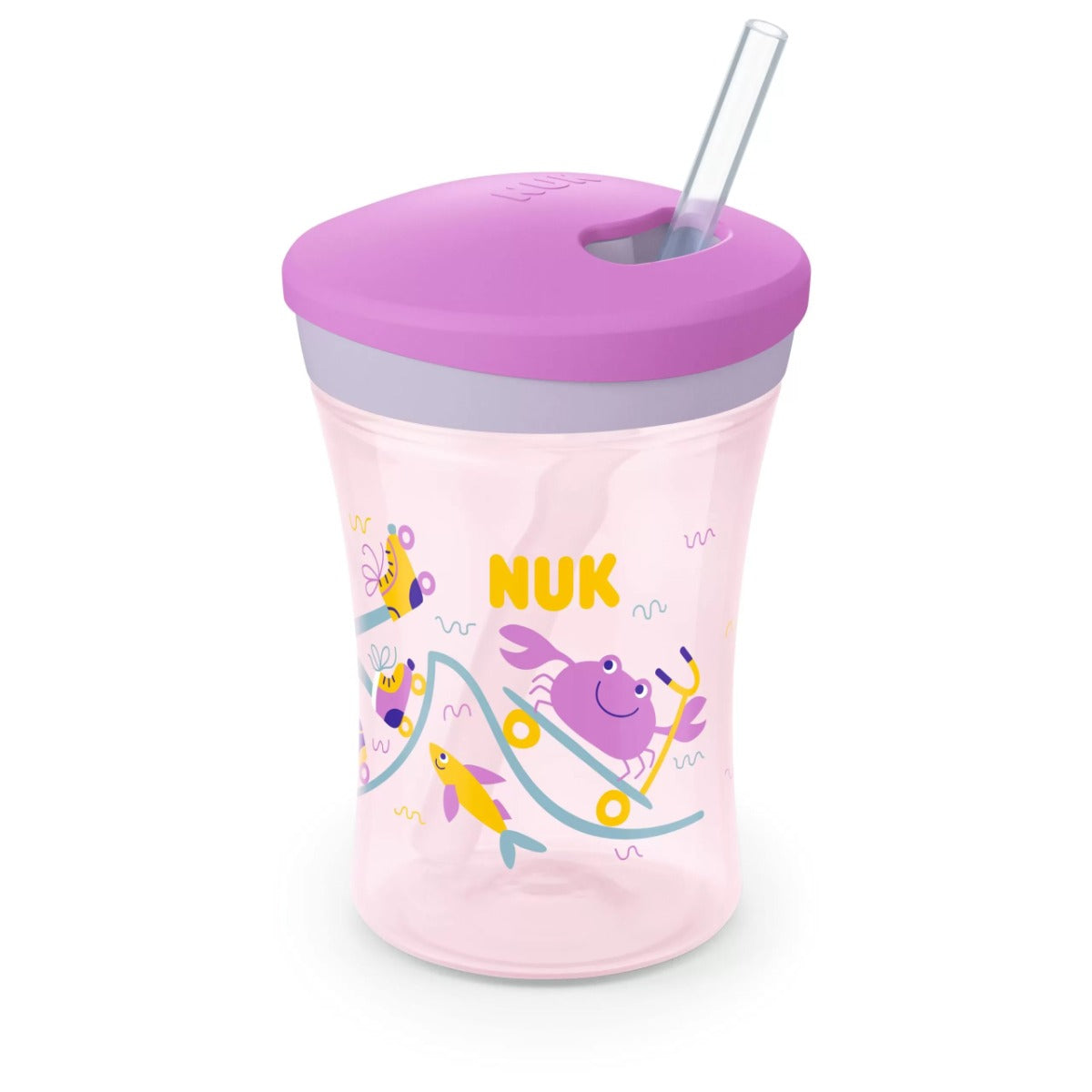 Nuk Action Cup cana de baut 230 ml pentru 12m+ Animals