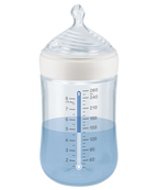 Nuk biberon 150 ml FOR NATURE cu senzor si tetina silicon S 0-6 luni Iepurasi