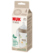 Nuk biberon 260 ml FOR NATURE cu senzor si tetina silicon M 6-18 luni Copaci