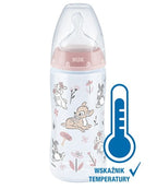 Nuk biberon First Choice+ cu control temperatura M 6-18 luni 300 ml, Bambi