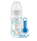 Nuk biberon First Choice+ cu control temperatura M 6-18 luni 300 ml, Lion king
