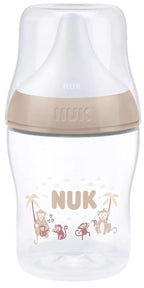 Nuk biberon Perfect Match cu tetina silicon S si senzor de temperatura 150 ml 0m+ Bej