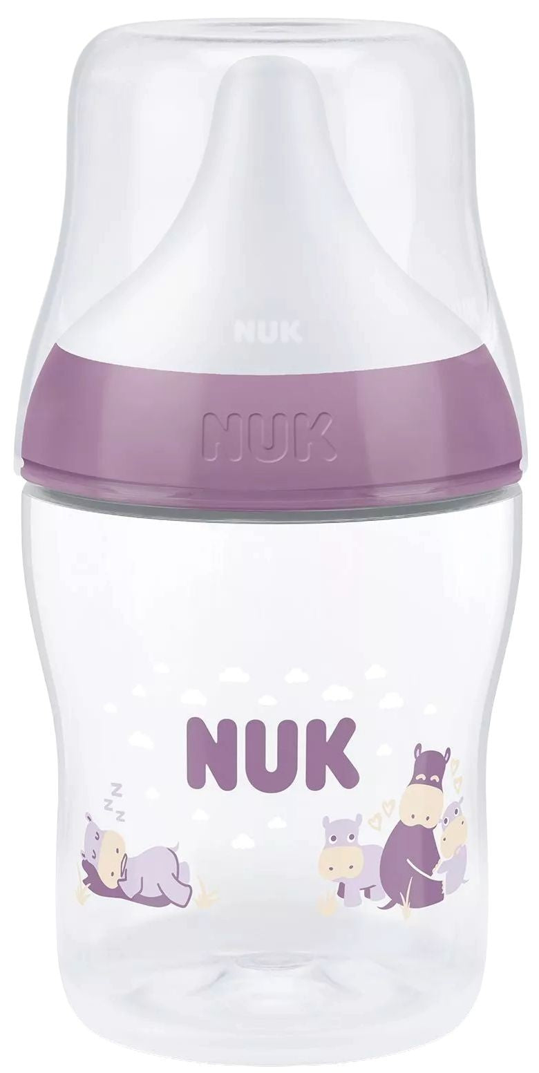 Nuk biberon Perfect Match cu tetina silicon S si senzor de temperatura 150 ml 0m+ Mov