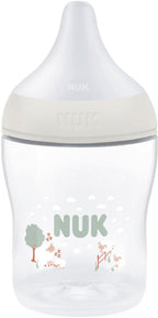 Nuk biberon Perfect Match cu tetina silicon S si senzor de temperatura 150 ml 0m+ Alb