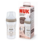 Nuk biberon Perfect Match cu tetina silicon si senzor de temperatura 260 ml 3m+ Fluture