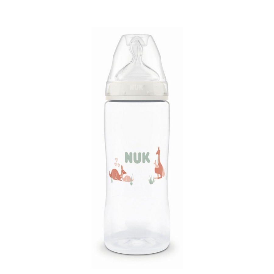 Nuk biberon PP 360 ml First Choice cu termocontrol si tetina silicon flux XL 6m+ Cangur Imagine principală a produsului