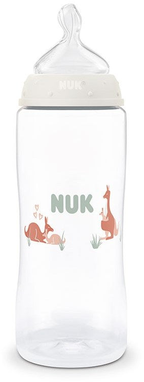 Nuk biberon PP 360 ml First Choice cu termocontrol si tetina silicon flux XL 6m+ Cangur