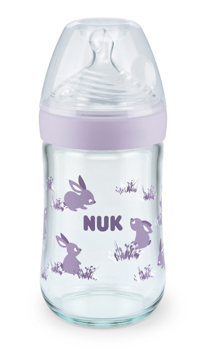 Nuk biberon sticla Nature Sense cu senzor de temperatura M/ 6-18 luni 240 ml