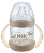 Nuk biberon tranzitie 150 ml FOR NATURE cu cioc silicon si senzor 6m+ Iepurasi