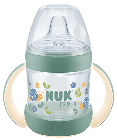 Nuk biberon tranzitie 150 ml FOR NATURE cu cioc silicon si senzor 6m+