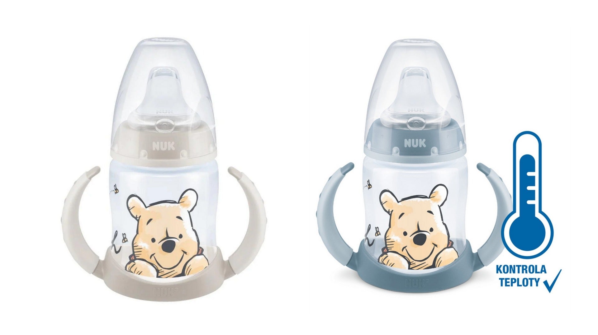 Nuk biberon tranzitie cu senzor temperatura Learner Bottle 150 ml, 6-18 luni, Magar Imagine principală a produsului