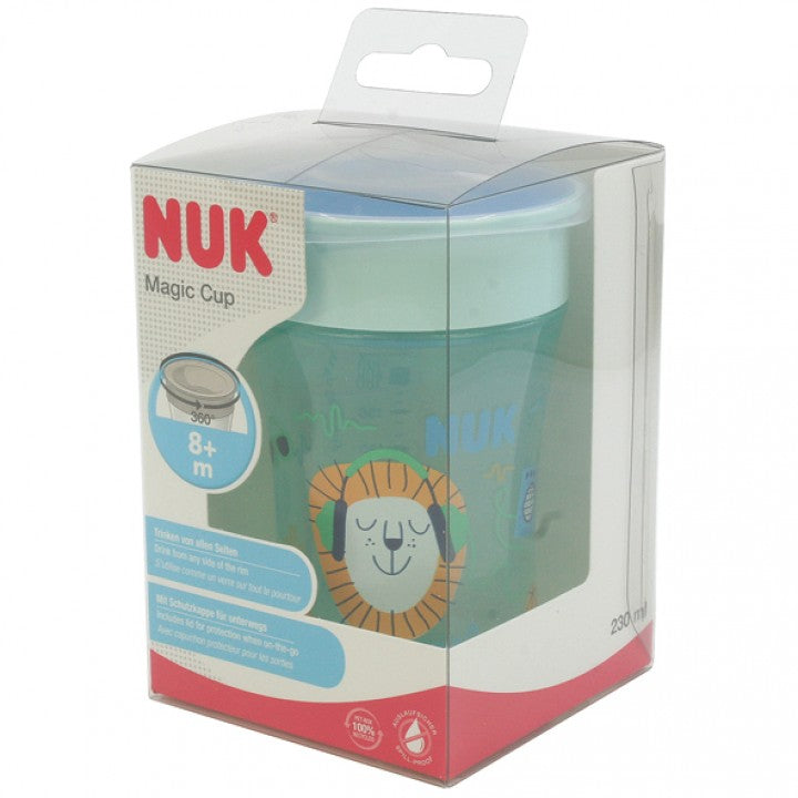 Nuk cana de baut Magic Cup 230 ml 8m+ Leu turquaz Imagine principală a produsului