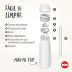 Nuk canita 2in1 Mini-Me Flip de 450 ml 12m+