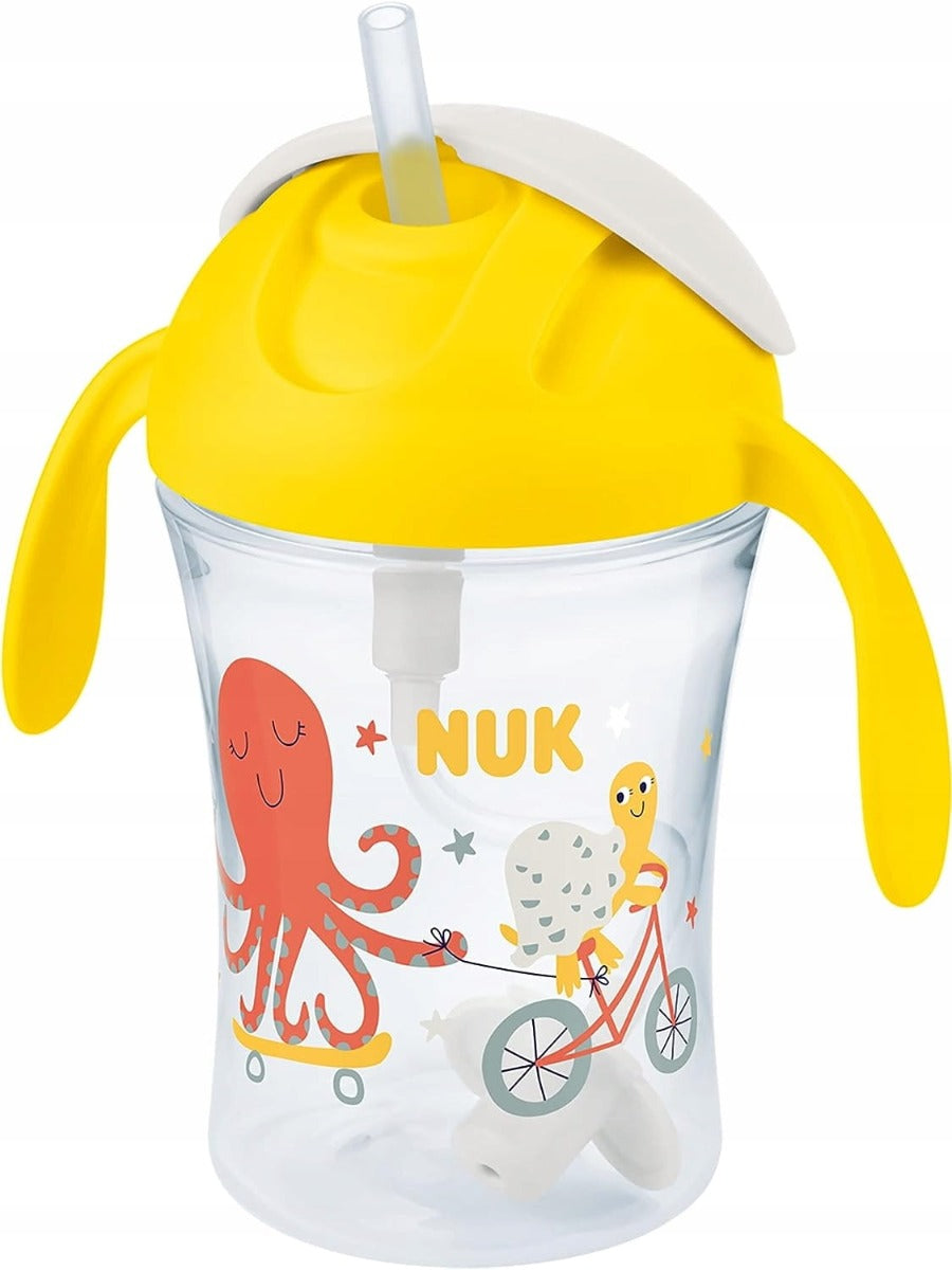 Nuk canita cu pai moale si maner Motion Cup 230 ml 8m+ Galben Imagine principală a produsului