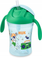 Nuk canita cu pai moale si maner Motion Cup 230 ml 8m+ Verde