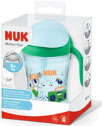 Nuk canita cu pai moale si maner Motion Cup 230 ml 8m+ Verde