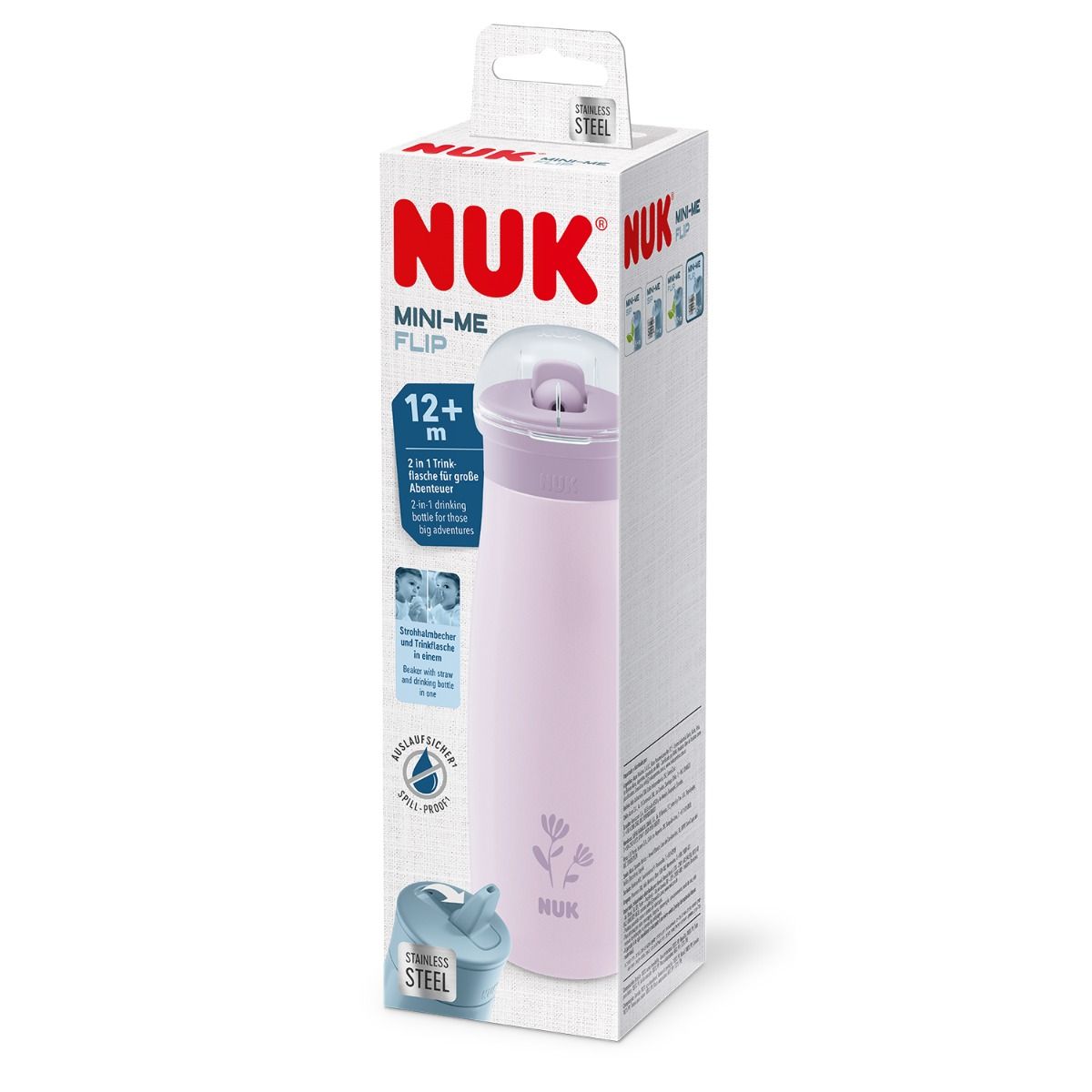 Nuk canita inox 2in1 Mini-Me Flip de 500 ml 12m+