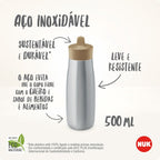 Nuk canita inox 2in1 Mini-Me Flip de 500 ml 12m+