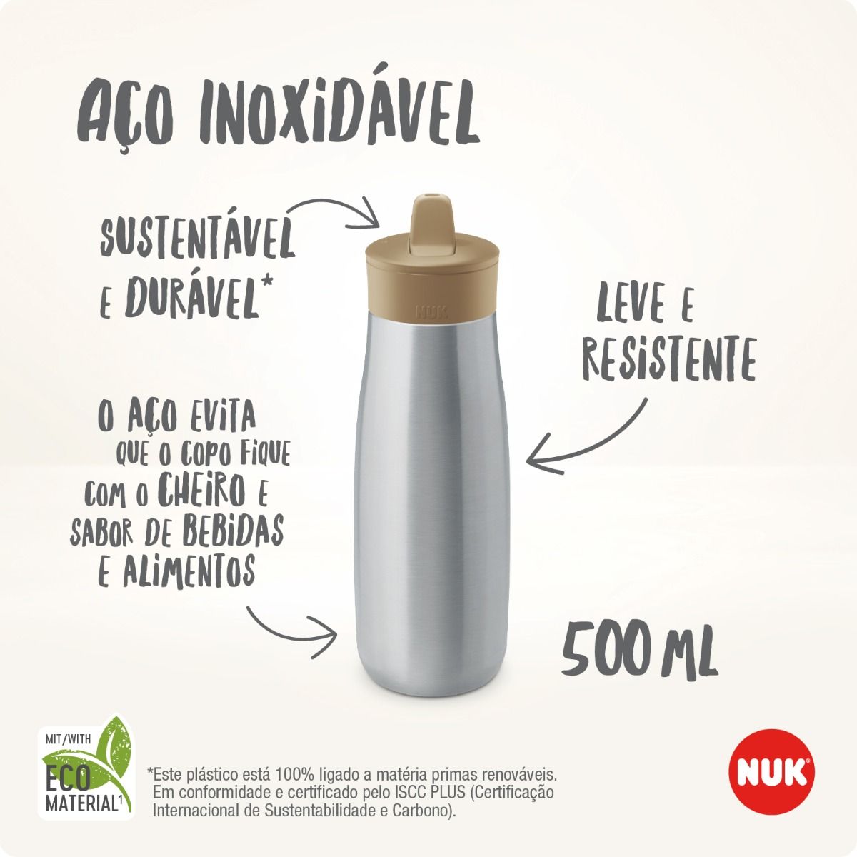 Nuk canita inox 2in1 Mini-Me Flip de 500 ml 12m+