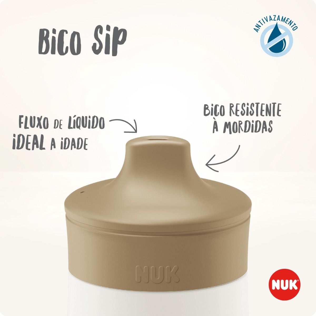 Nuk canita inox Mini-Me Sip cup cu cioc tare 300 ml 9m+