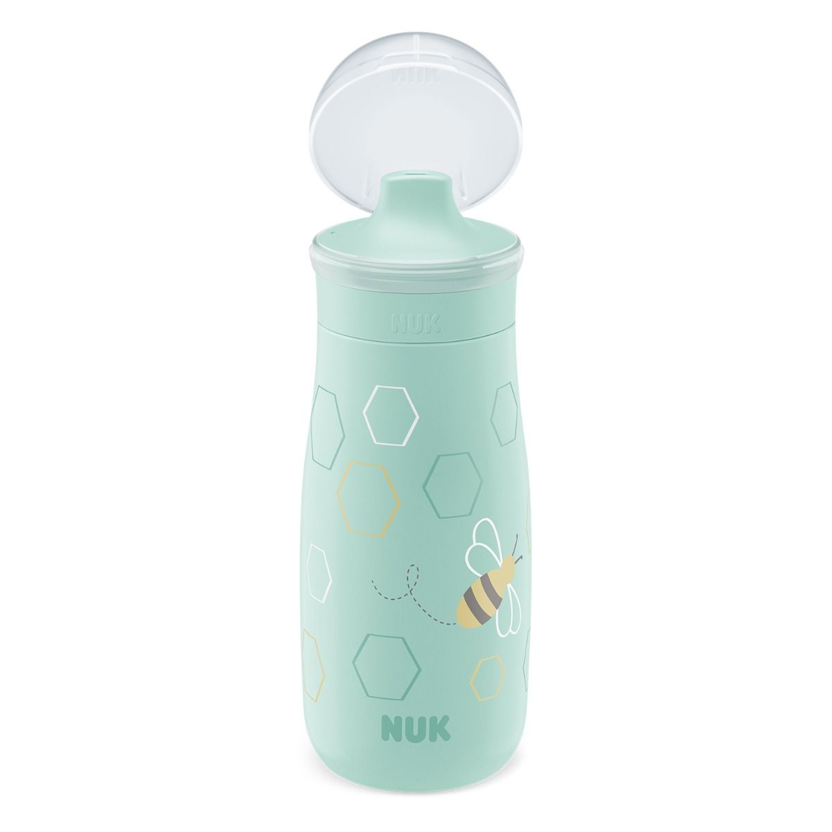 Nuk canita Mini-Me Sip cup cu cioc tare 300 ml 9m+ Menta cu albina