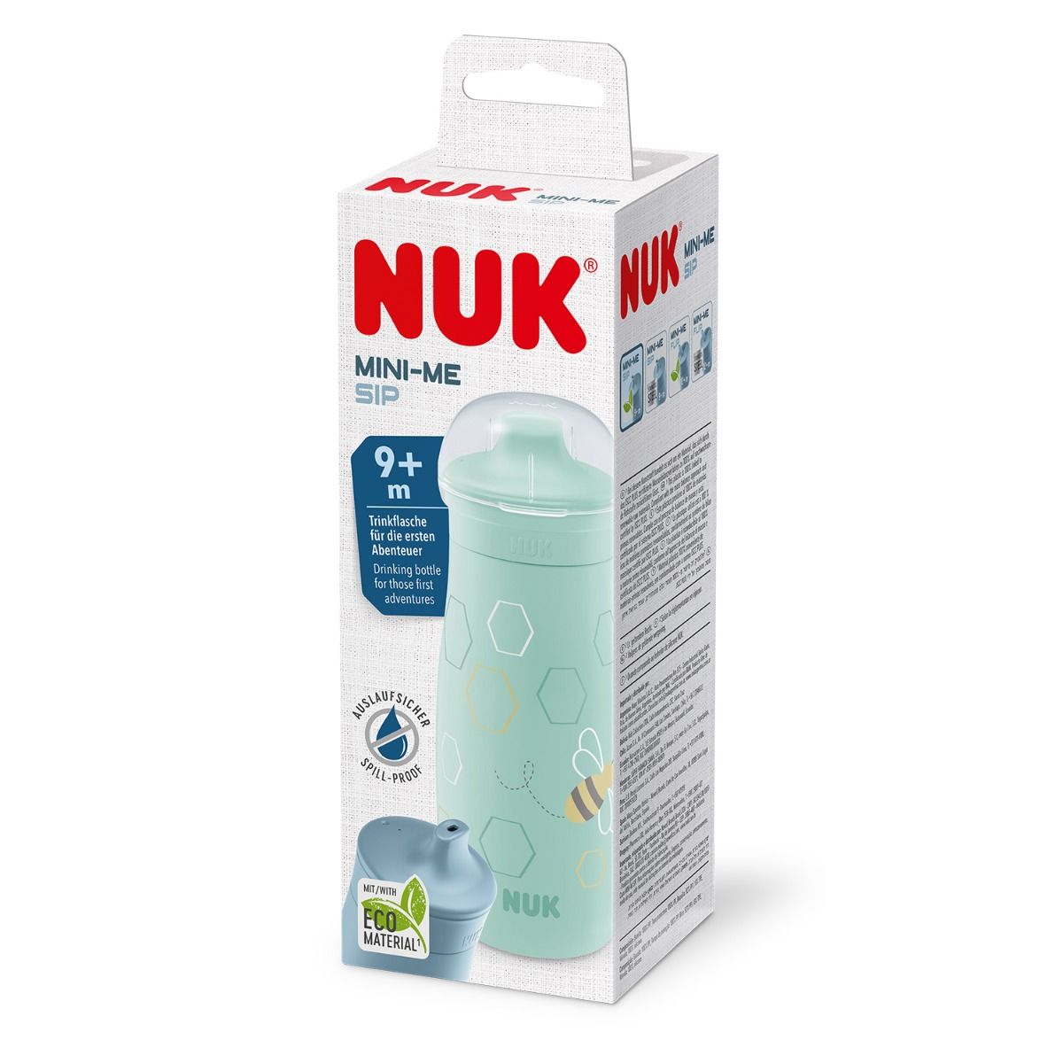 Nuk canita Mini-Me Sip cup cu cioc tare 300 ml 9m+ Menta cu albina