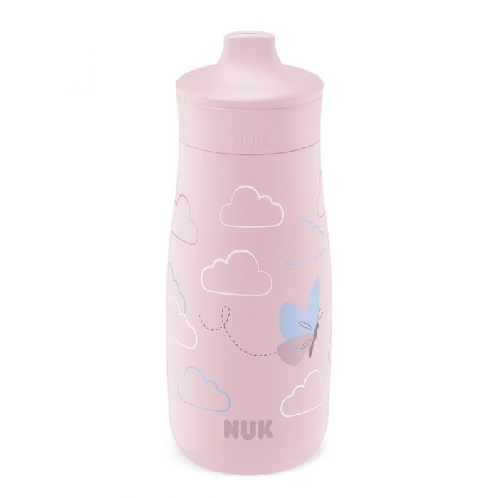 Nuk canita Mini-Me Sip cup cu cioc tare 300 ml 9m+ Roz cu Fluturas