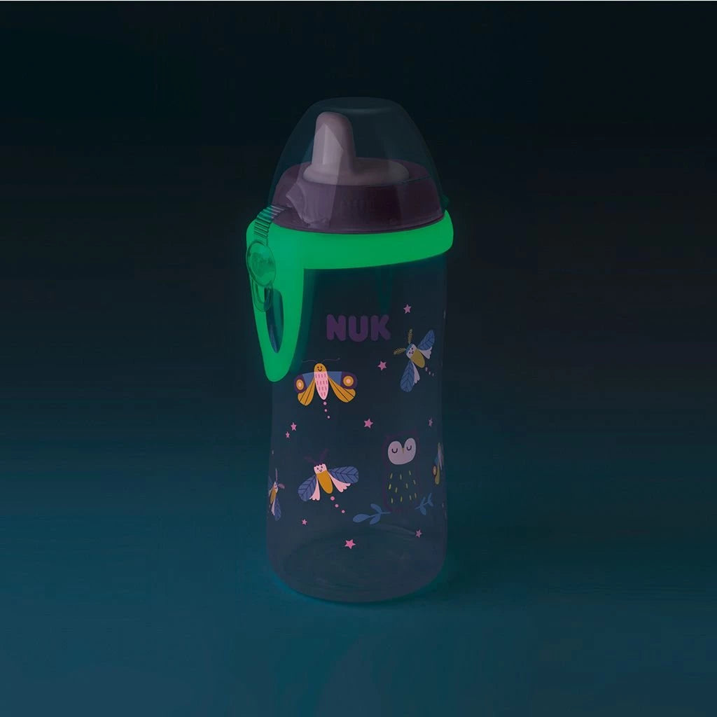 Nuk Kiddy Cup Night cana cu tetina de formare tip cioc tare 300 ml 12m+