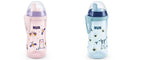 Nuk Kiddy Cup Night cana cu tetina de formare tip cioc tare 300 ml 12m+