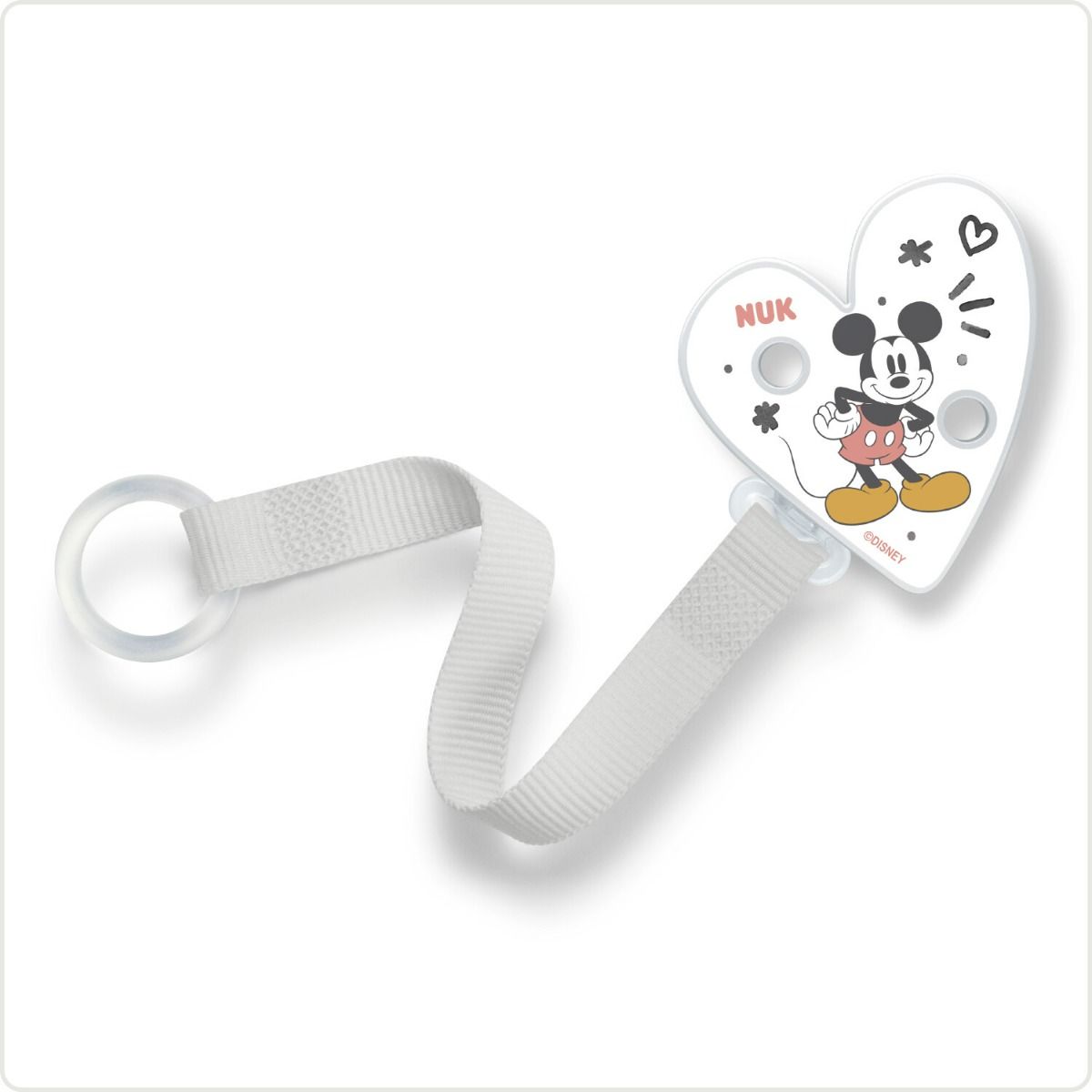 Nuk lant pentru suzeta tip cordon 0m+ Inimioara cu Mickey Imagine principală a produsului