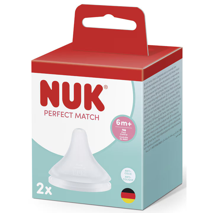 Nuk tetina silicon Perfect Match Flow Control 6m+ 2 buc