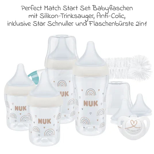 Nuk set incepator Perfect Match de 8 piese 0m+ Curcubeu